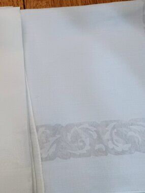 4 large white embroidered napkins